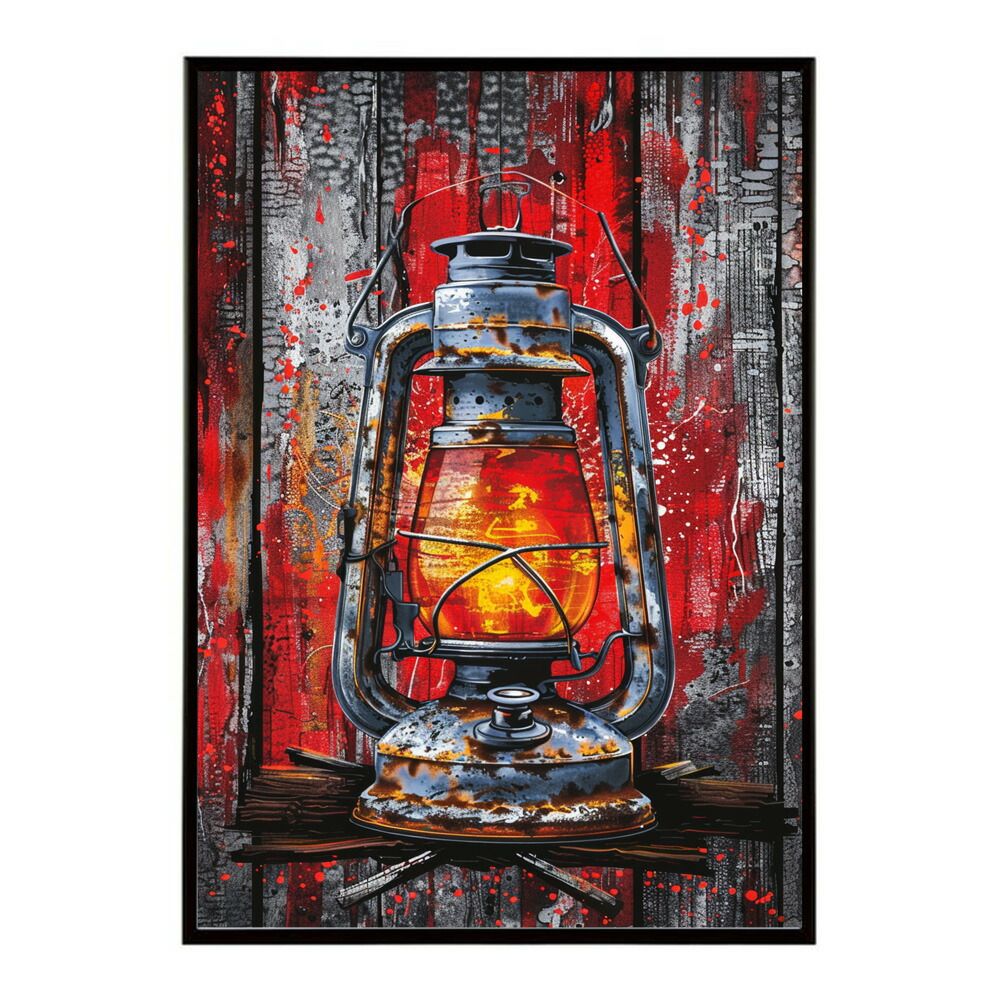 A0サイズ（約84x119cm）】【lm-poster-4146】【フレーム付き】ランタン