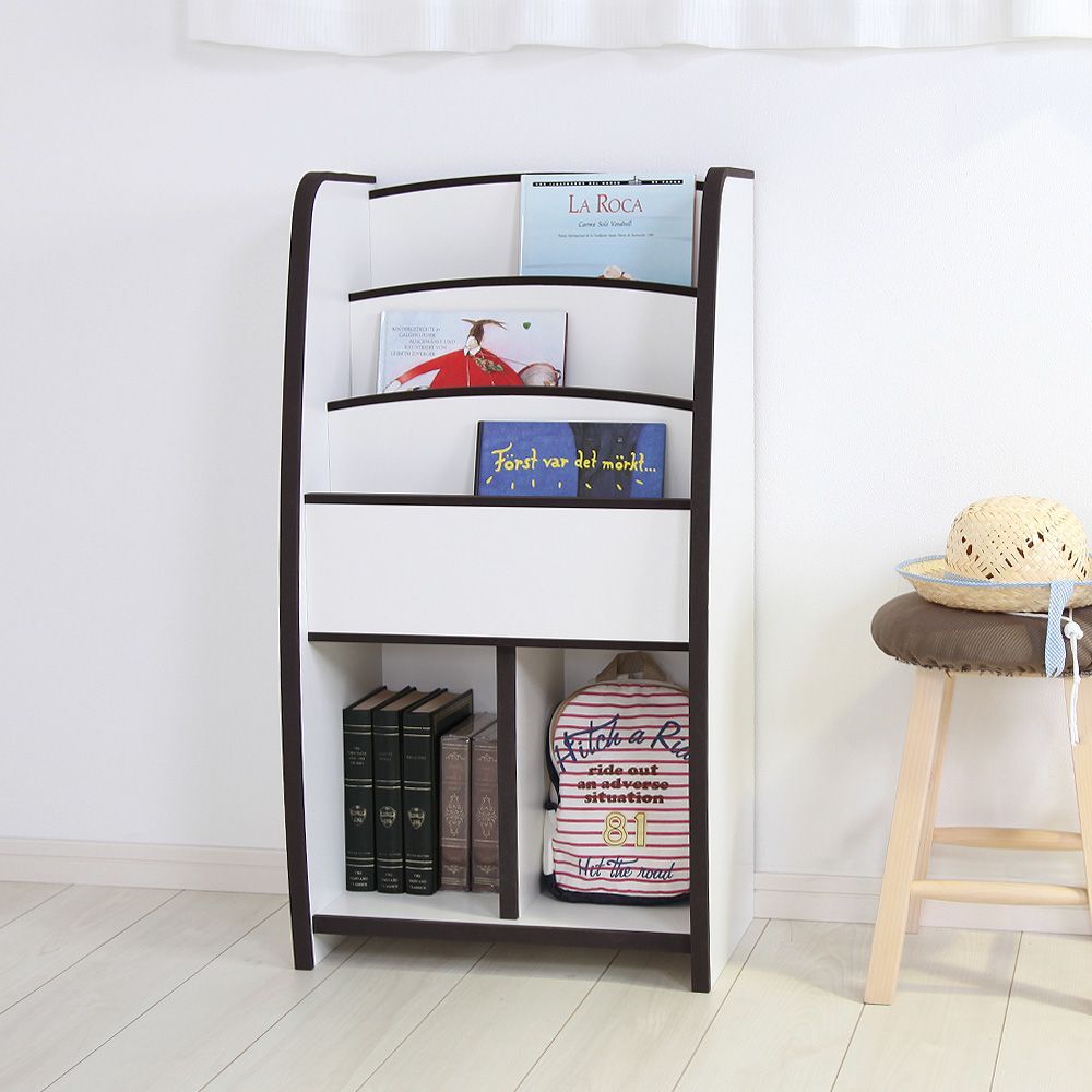 子供用 マガジンラック 幅48 cm 本棚 絵本たて 絵本ラック 子供部屋