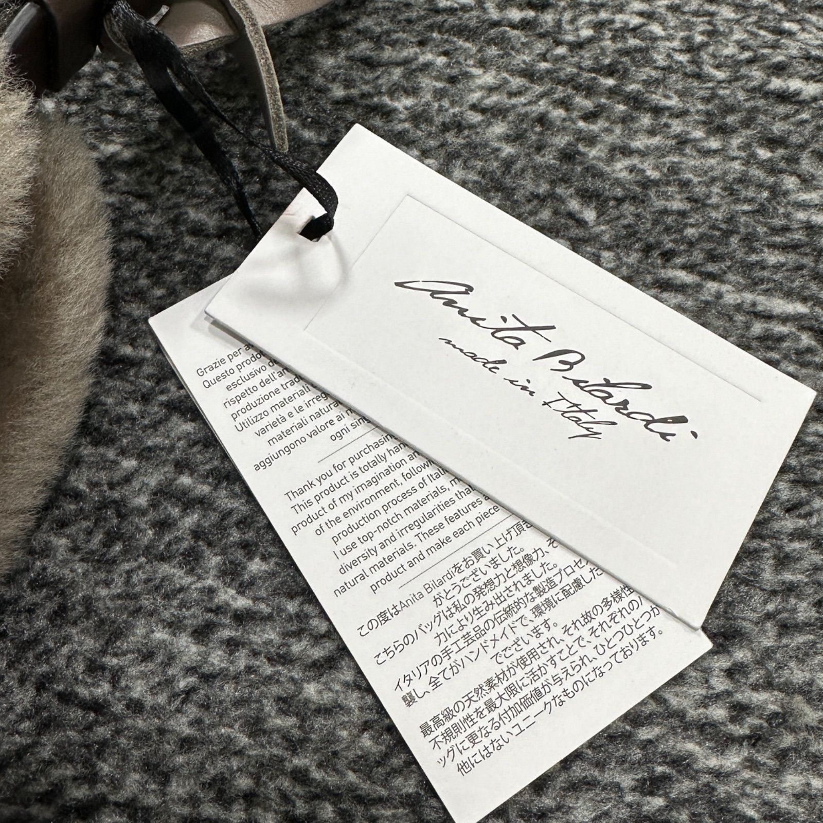 極美品　AnitaBilardi ムートンバック　ワンショルイタリア製　レア 未使用品 ANITA BILARDI PICASSO ムートン ワンショルダーバッグ