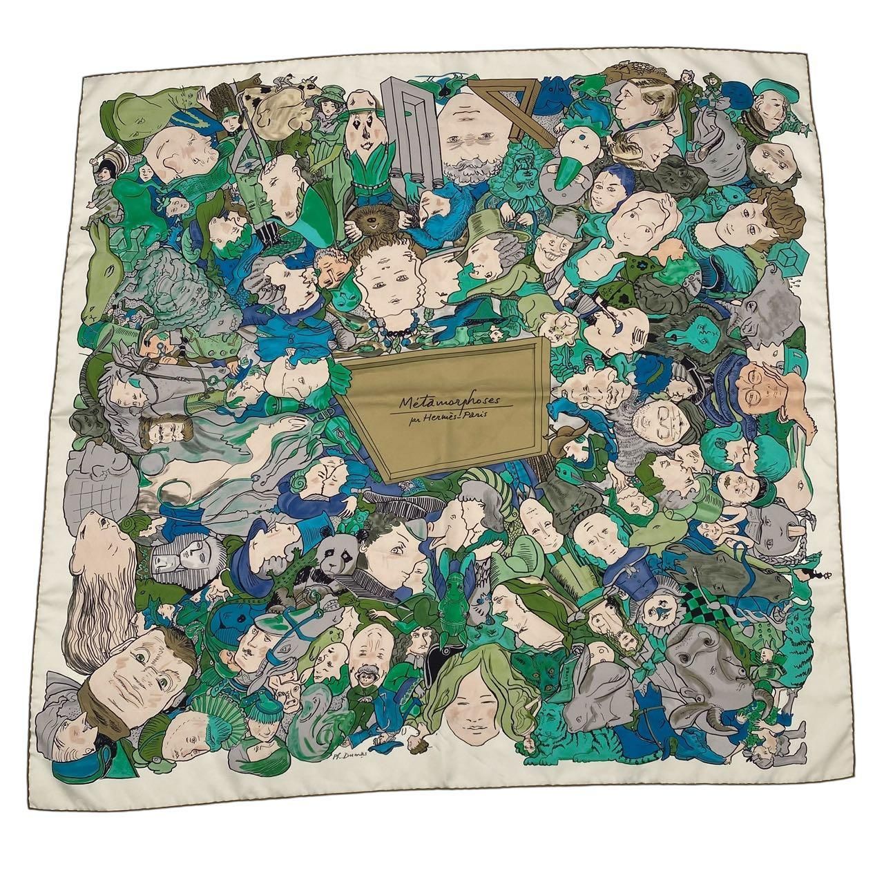 HERMES エルメス スカーフ シルク カレ90 エルメスによるメタモルフォーゼ マルチ き