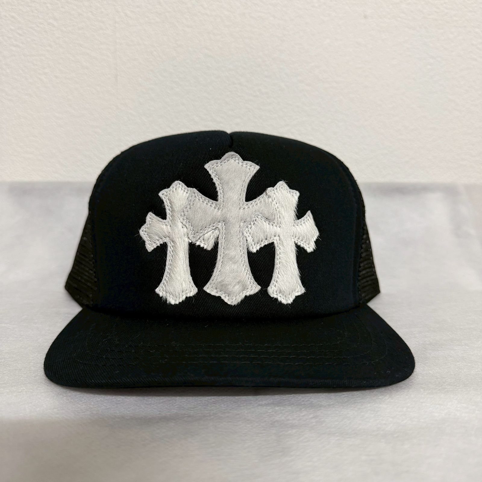 CHROME HEARTS Cemetery Cross Calf Hair クロムハーツ セメタリー