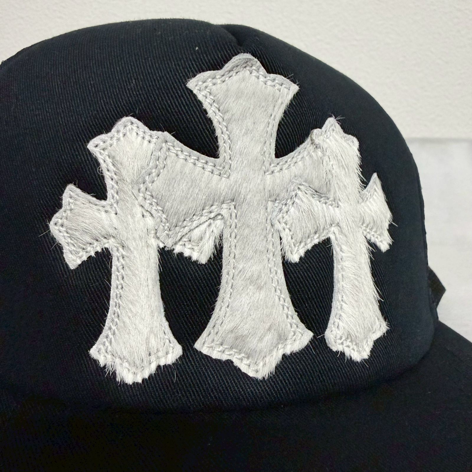 CHROME HEARTS Cemetery Cross Calf Hair クロムハーツ セメタリー