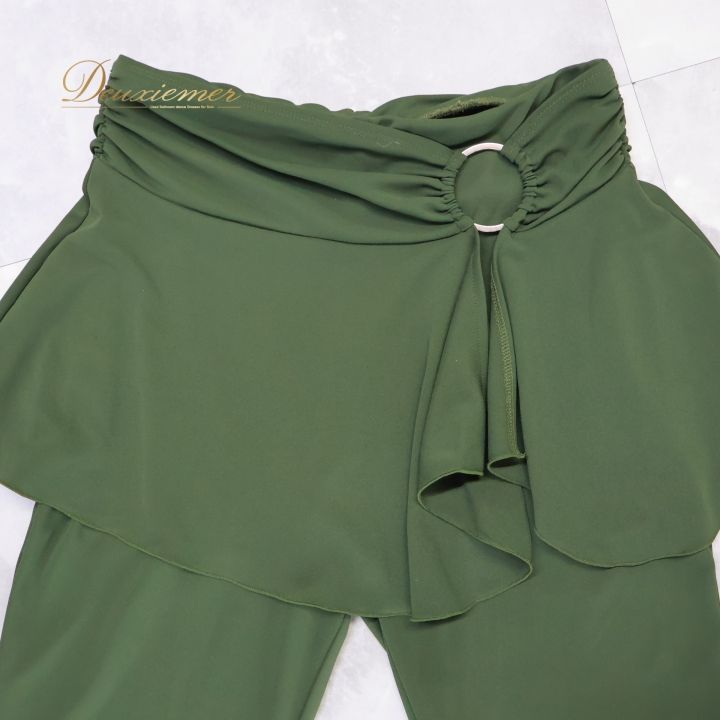 社交ダンス 衣装 ズボン グリーン系 チャコット Chacott 緑 日本製