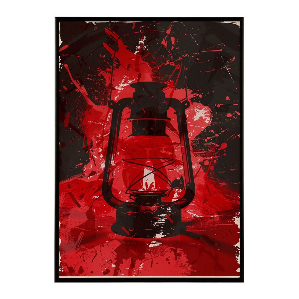 B2サイズ（約51x73cm）】【lm-poster-4185】【フレーム付き】ランタン