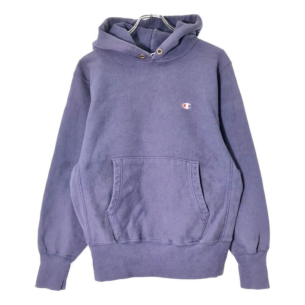 90年代 Champion チャンピオン REVERSE WEAVE リバースウィーブ スウェットパーカー パープル メンズ MEDIUM 古着 V 9039