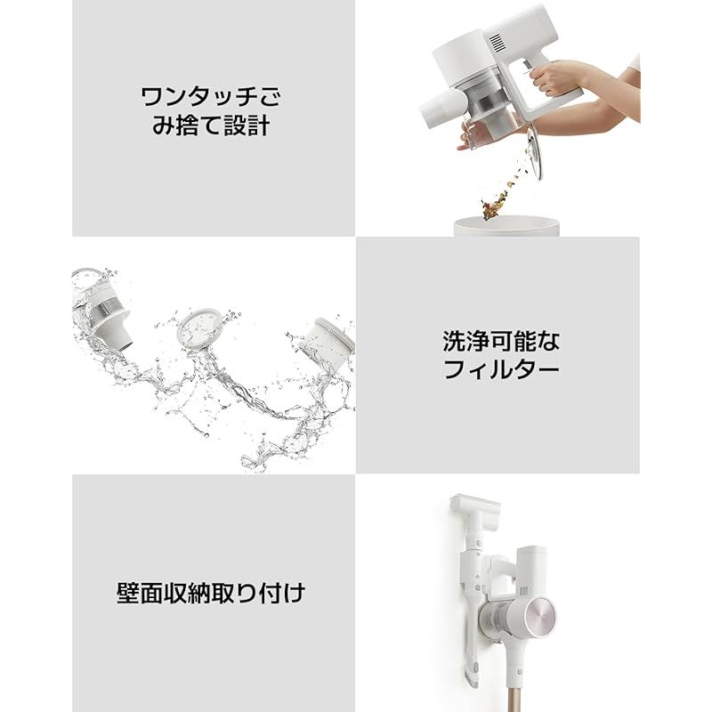  彡Xiaomiコードレス掃除機ハンディクリーナー 最大25 000 Pa吸引力 1 2ブラシヘッド LEDライト付き 絡まり防止 高速ミニ電動ブラシ 長時間バッテリー持続 最大60分 12コーンサイクロン 600 mL大容量ダストカップテクノロジー 99 9 タックルボックス フィッシングバッグ ケース