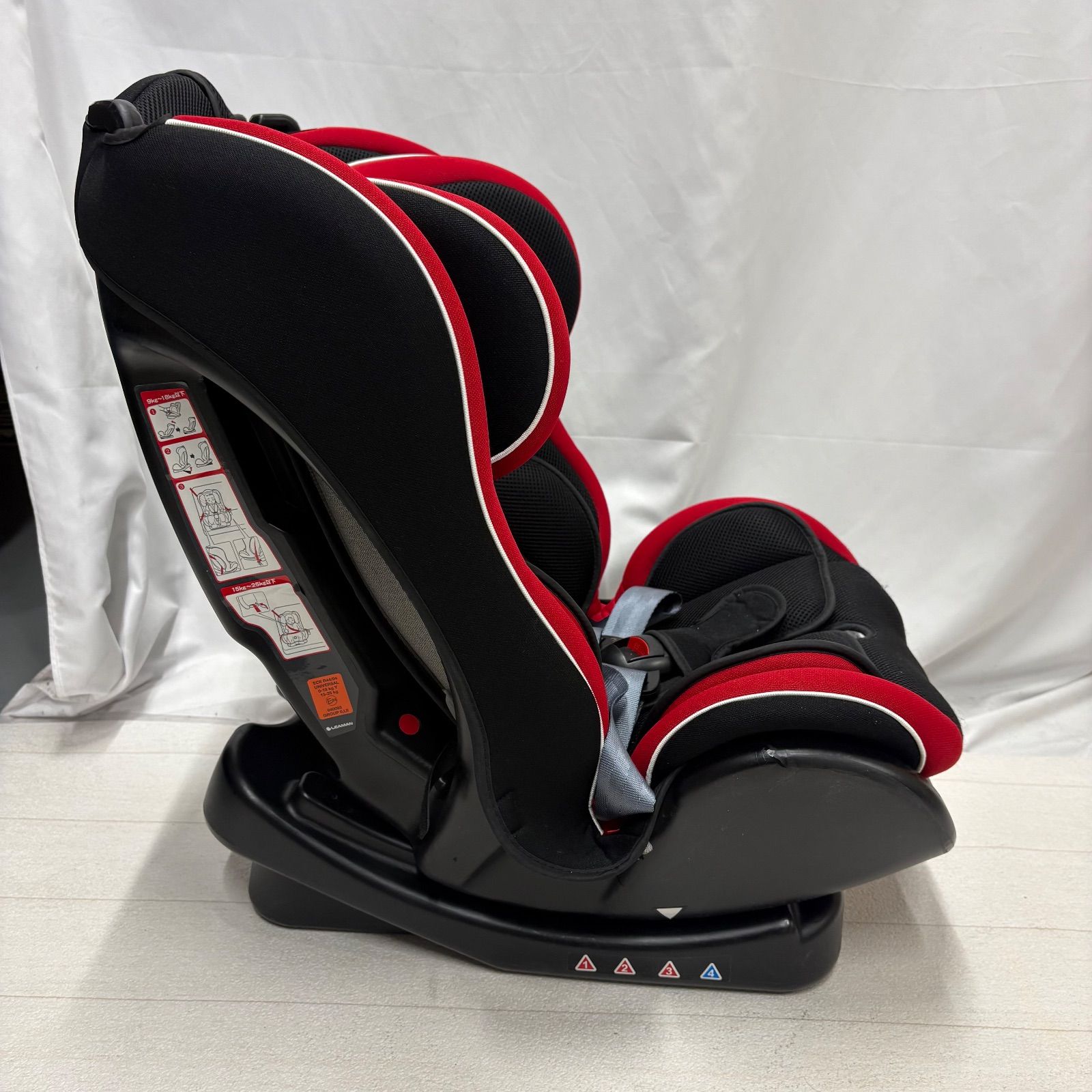 チャイルドシート　カイナ　キャノピー　レッド＆ブラック　1029A LEAMAN カイナ 1029A ベビーシート チャイルドシート レッド ブラック