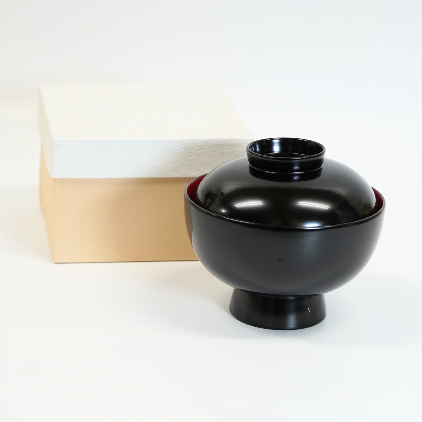 土直漆器 高仙才 雑煮椀 木製 漆塗り 溜内朱 お椀 天然木 正月 新品未
