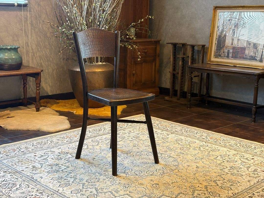 希少　クロコ柄　アンティーク　ヴィンテージ　ビンテージ　チェア　Yn 希少 クロコ柄 アンティーク ヴィンテージ ビンテージ チェア Yn