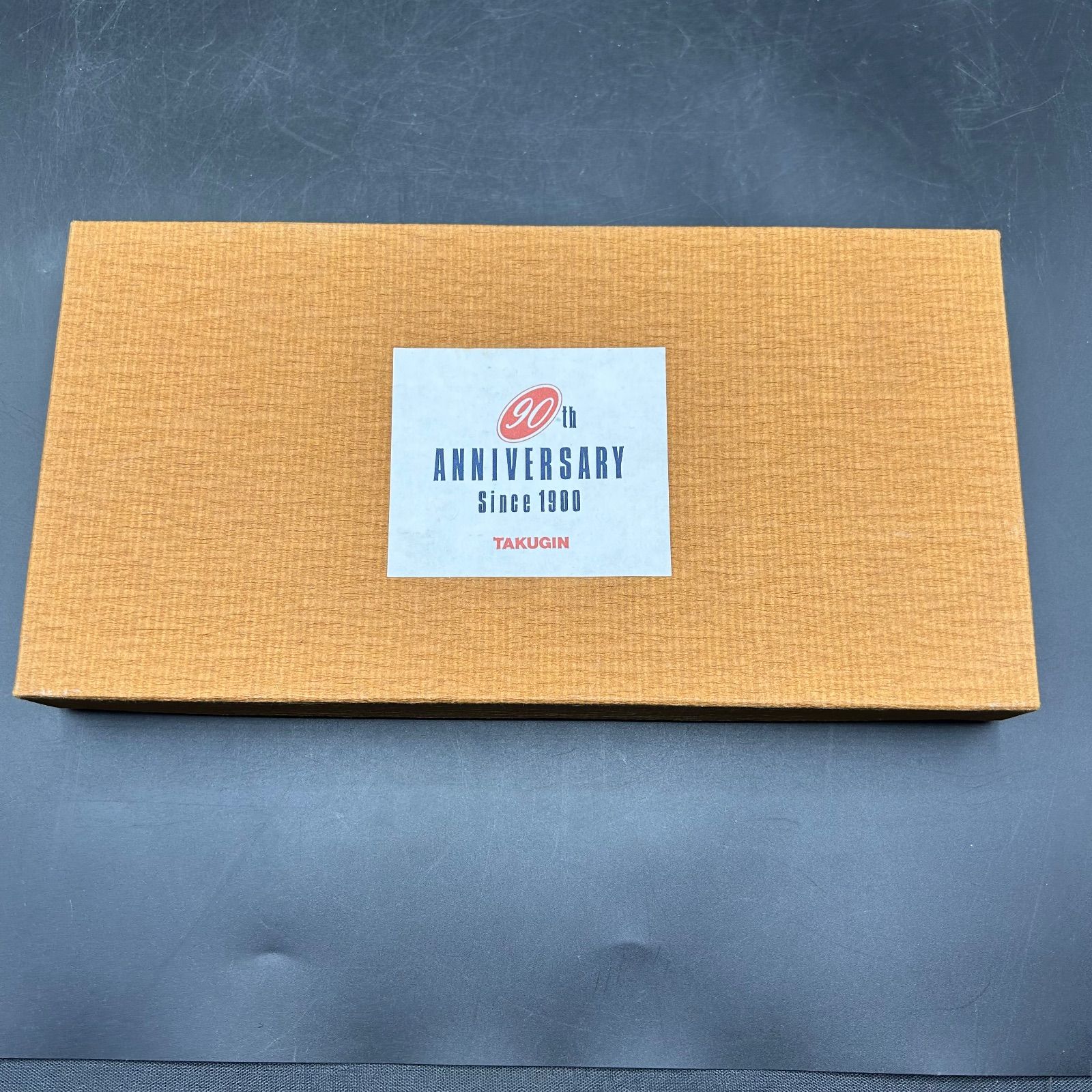 M》美品 北海道拓殖銀行 たくぎん 90周年記念品 トレイ 革 ノベルティ