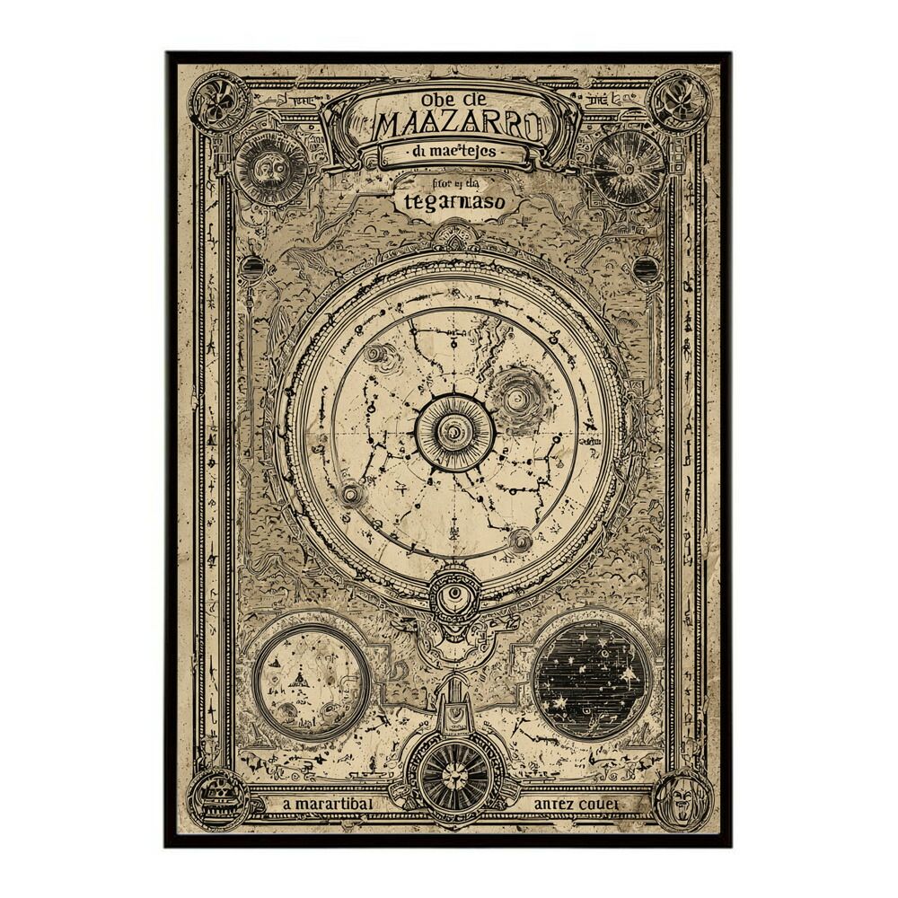 B 約73 x 103 cm lm poster 4271 フレーム付き ファンタジーマップ 地図 宝 トレジャー 異世界 海賊 レトロ ビンテージ 紙 古い ポスター イラスト