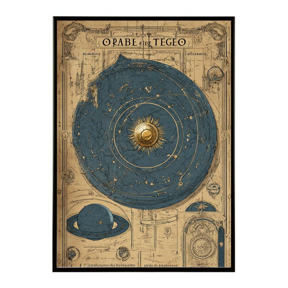 A 約59 x 84 cm lm poster 4274 フレーム付き ファンタジーマップ 地図 宝 トレジャー 異世界 海賊 レトロ ビンテージ 紙 古い ポスター イラスト