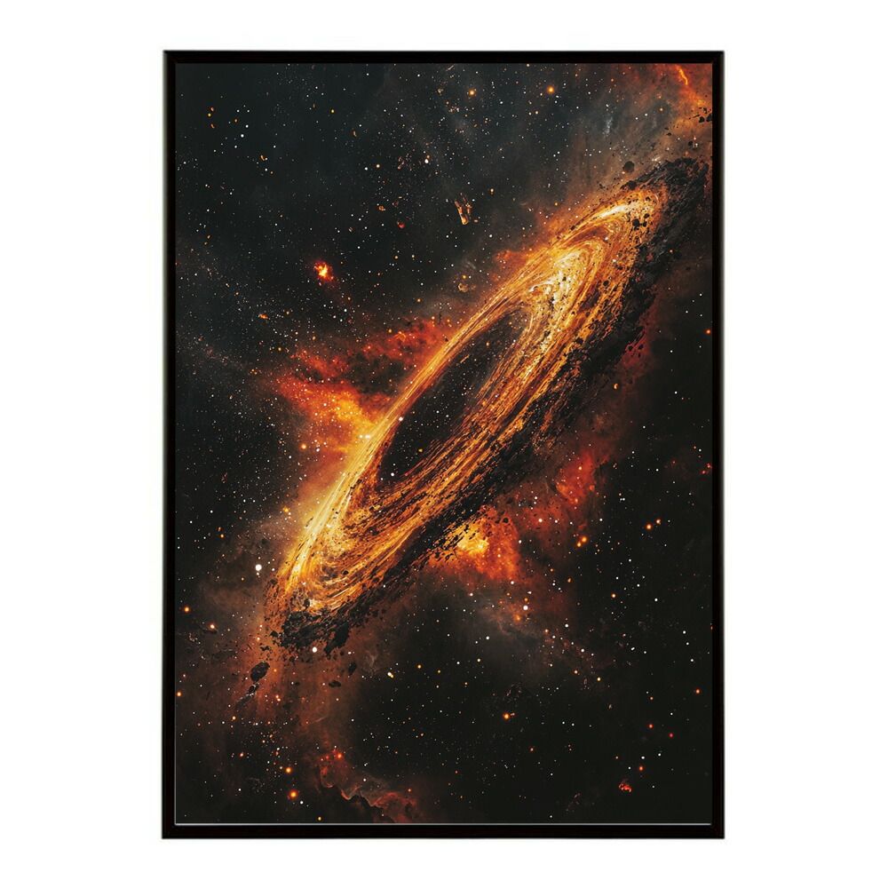 B 約51 x 73 cm lm-poster-429 フレーム付き 宇宙 ポスター 銀河 惑星 星 星空 アートプリント 北欧風 壁掛け モダン リビング 玄関 寝室 子供部屋