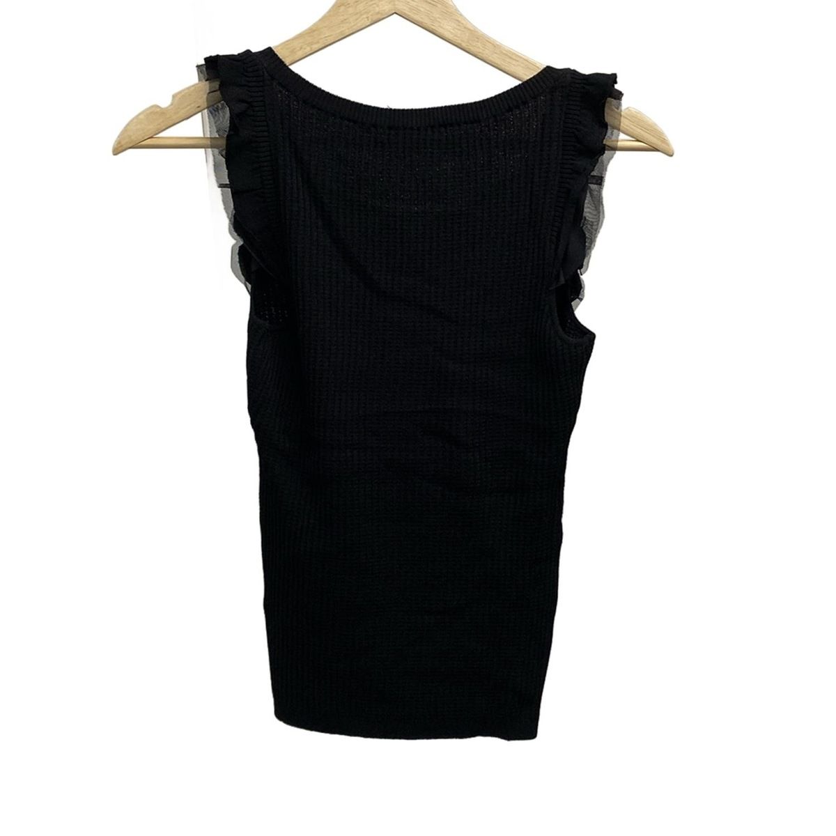 EPOCA エポカ ノースリーブセーター サイズ40 M レディース - 黒×ネイビー クルーネック フラワー 花