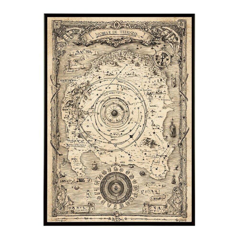 複数購入割引⭕️ アンティーク　フレーム　マップ　地図　ウォールアート　壁掛け 複数購入割引⭕️ アンティーク 地図 マップ フレーム付き ウォール