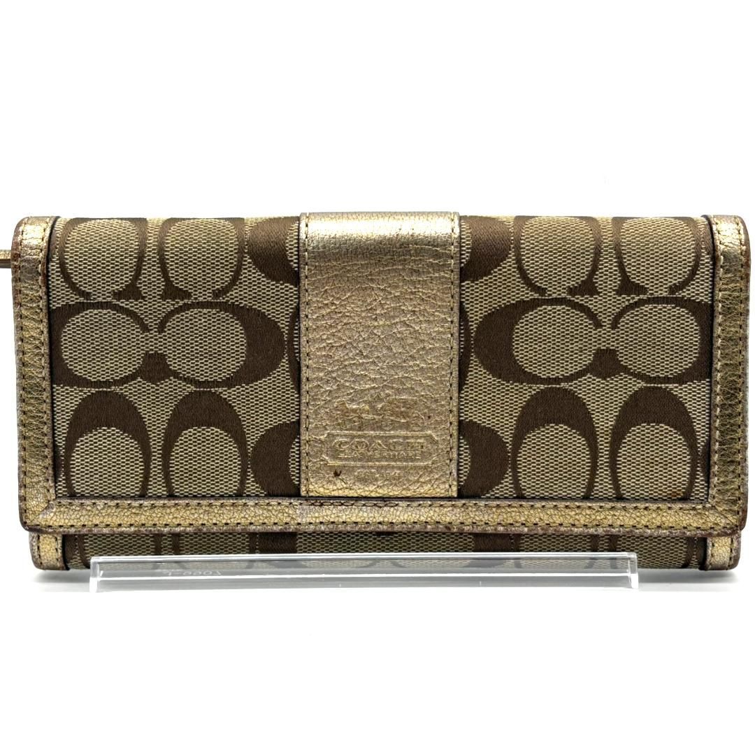 COACH コーチ 長財布 ロングウォレット Canvas Leather キャンバス