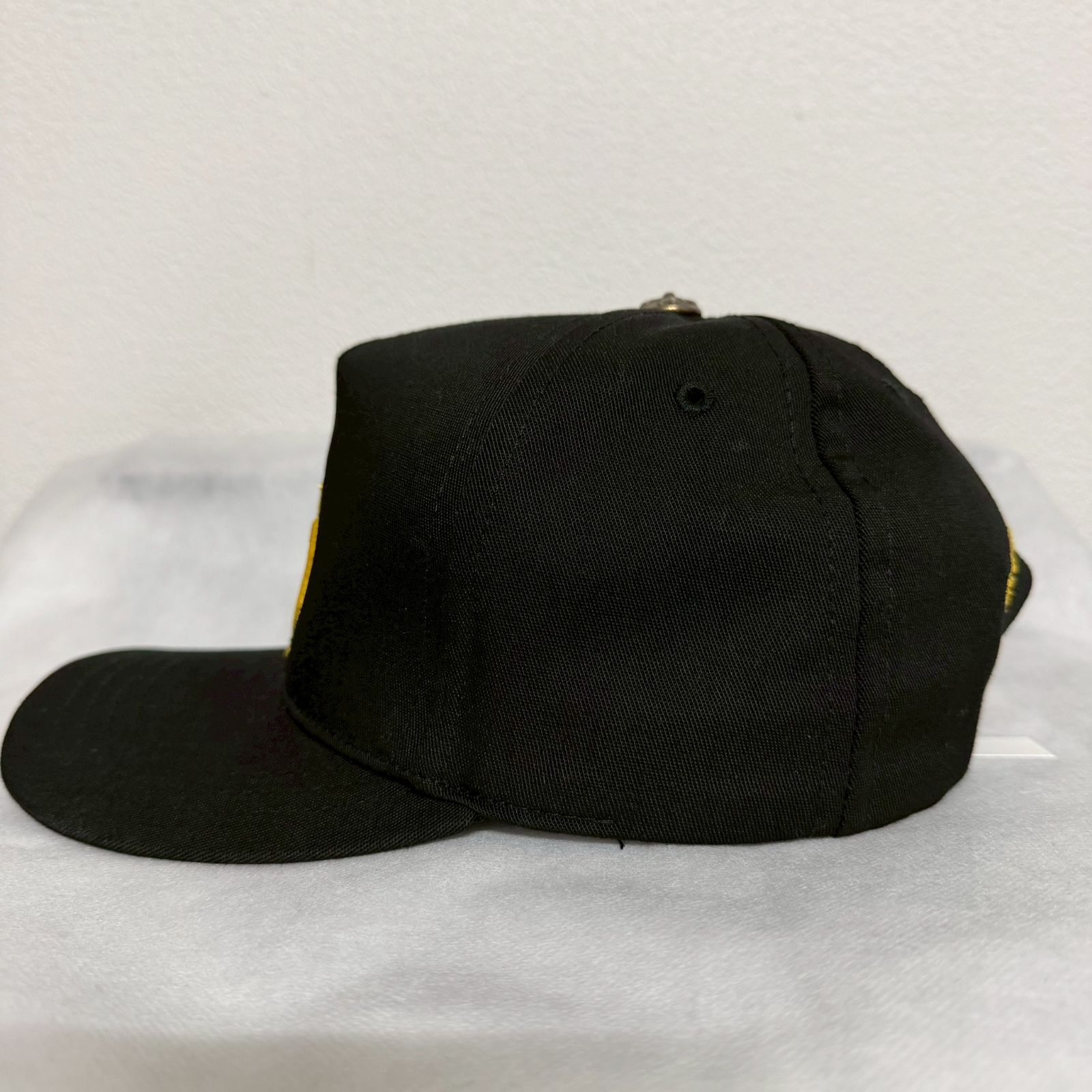 CHROME HEARTS CH Logo Baseball Cap クロムハーツ ベースボール キャップ 帽子 刺繍 黒 ブラック 黄色 イエロー メンズ レディース
