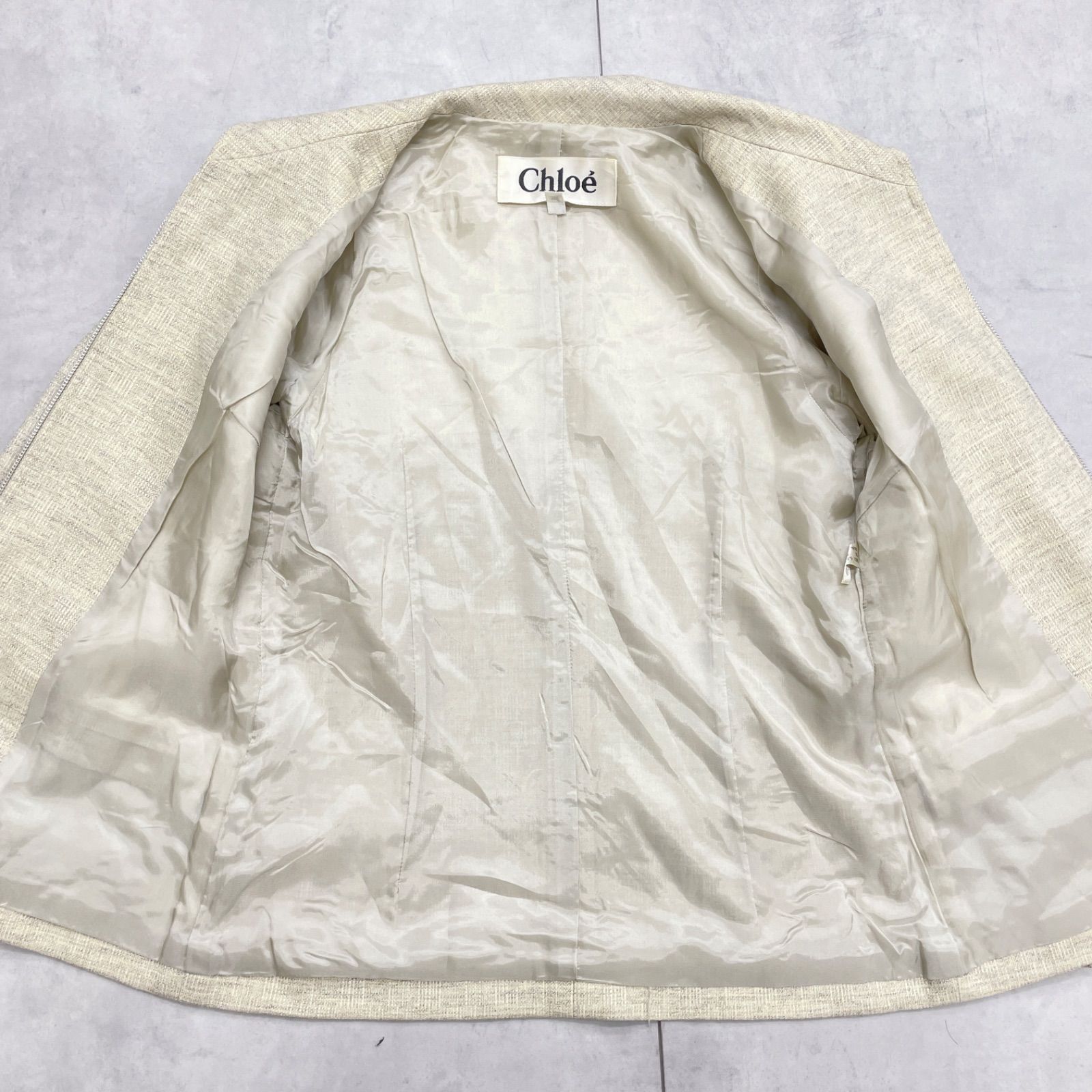 Chloe クロエ ジャケット ジップ ヴィンテージ カシミヤ ウール