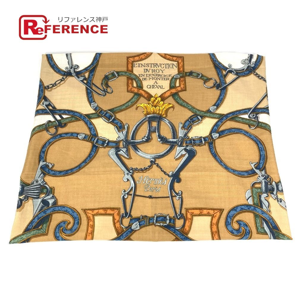 HERMES エルメス スカーフ カレジェアン 140 カレジェアン140 シルク ベージュ