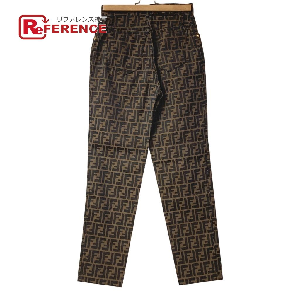 FENDI フェンディ パンツ ズッカ ロゴ ポリエステル ブラウン