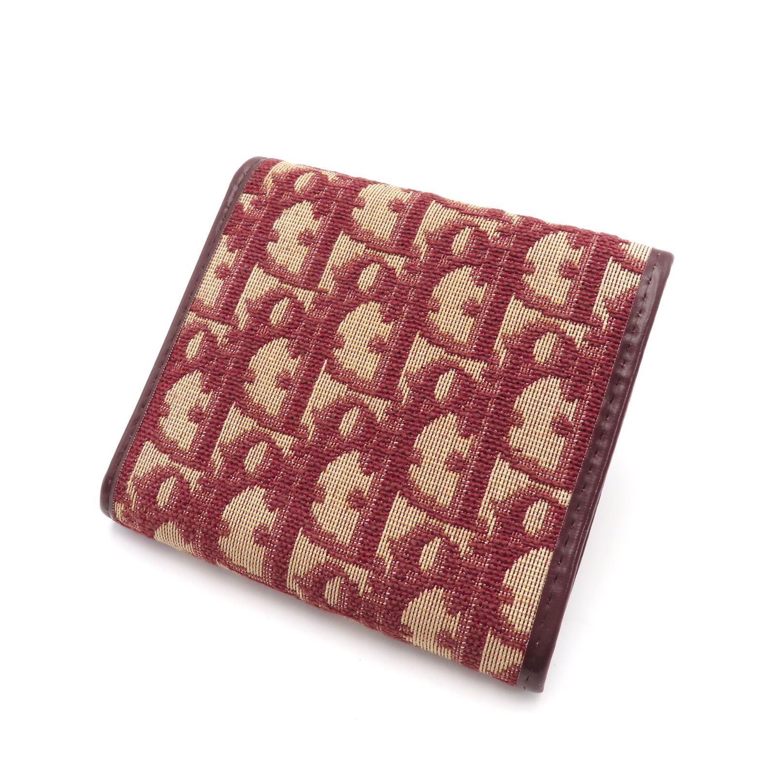 Christian Dior クリスチャンディオール トロッター ボルドー 三つ折り