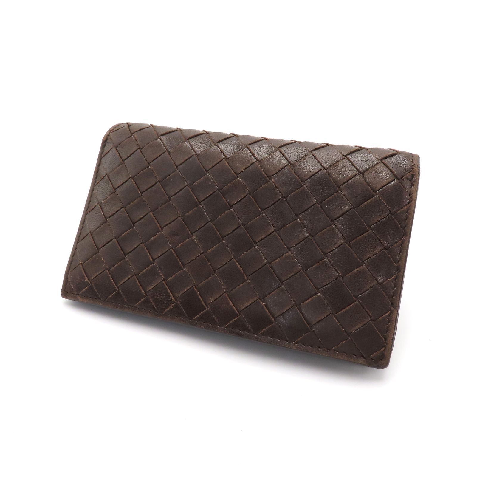 BOTTEGA VENETA ボッテガヴェネタ イントレチャート レザー カードケース 156823 ブラウン メンズ レディース 名刺入れ ヴィンテージ アンティーク ボッテガベネタ