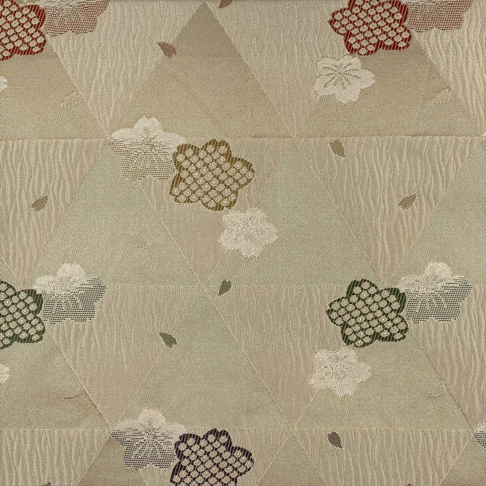 たんす屋 リユース帯 帯 京袋帯 ベージュ カジュアル 桜 鱗 鹿の子