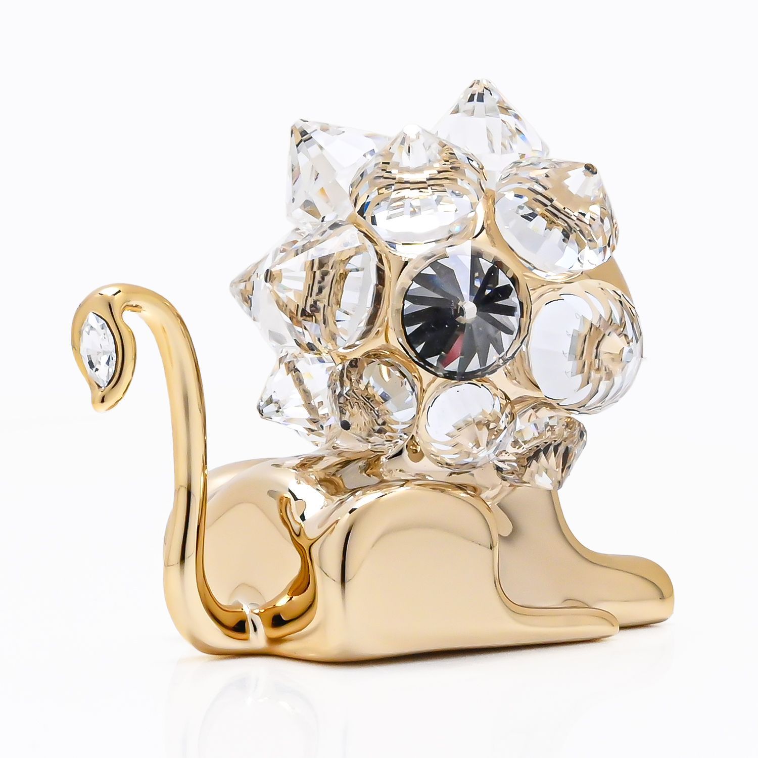  スワロフスキー SWAROVSKI クリスタルフィギュア フィギュリン Zodiac しし座 獅子座 星座 12星座 クリア ゴールド 5678073 インテリア オブジェ 置物 フェイクグリーン 置物 インテリア小物