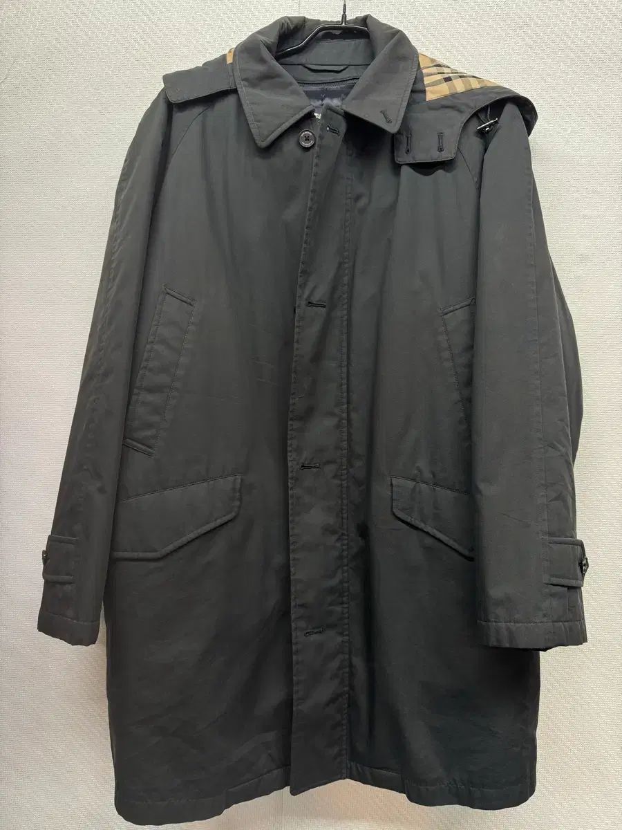 バーバリー グースダウン フーディー レインコート L