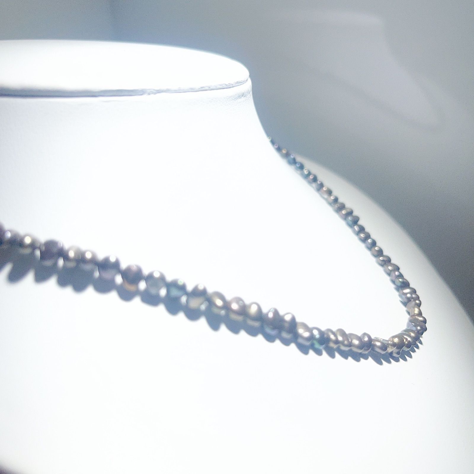 淡水パールネックレス染め黒淡水パールネックレスNO25-2509 - メルカリ