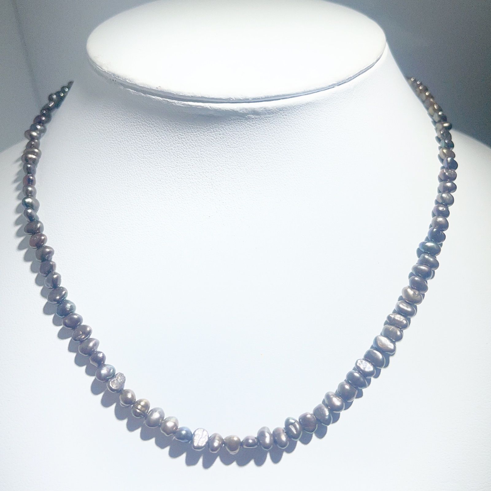 淡水パールネックレス染め黒淡水パールネックレスNO25-2509 - メルカリ