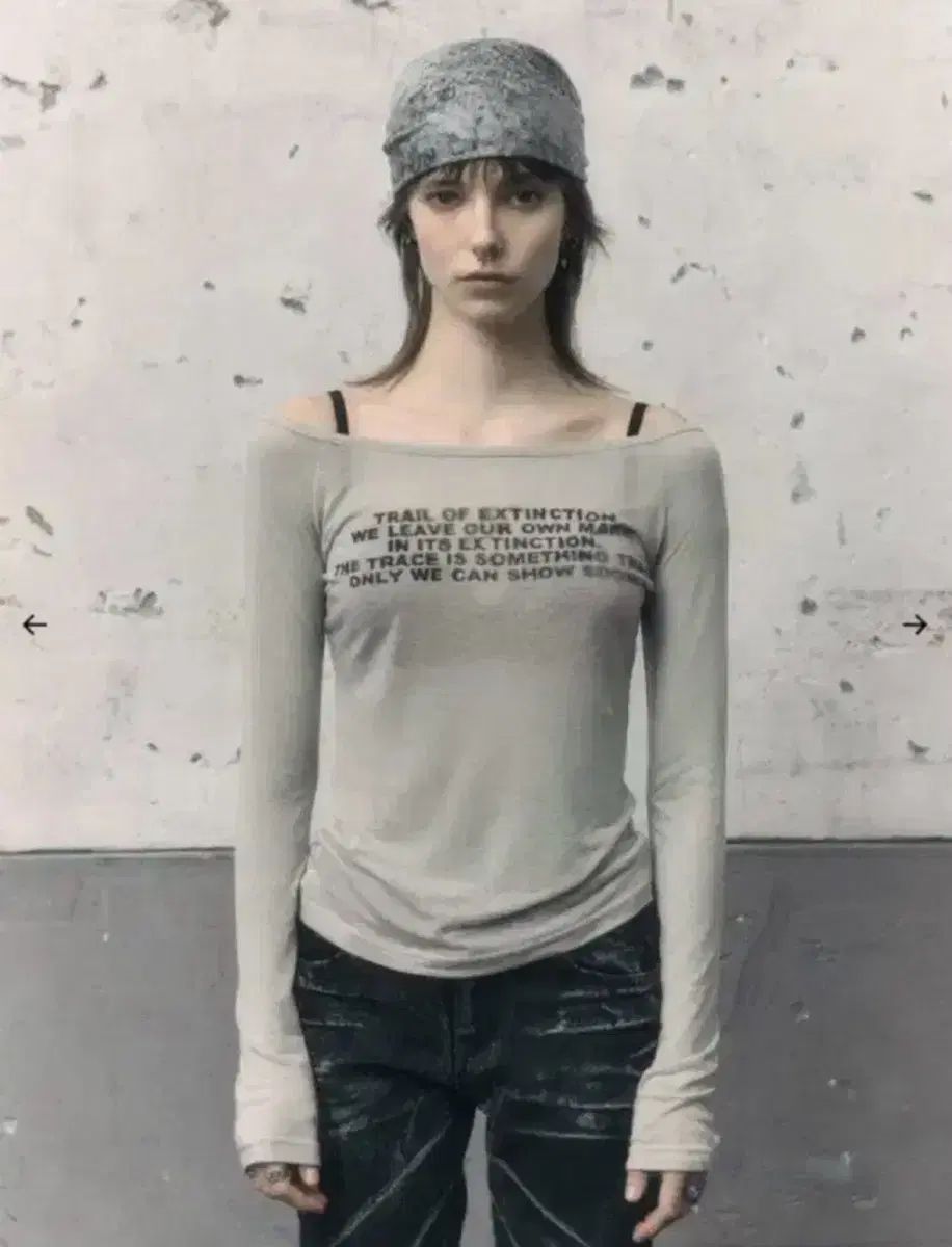 ボヘミアンソウル プリントロングスリーブTシャツ ベージュ