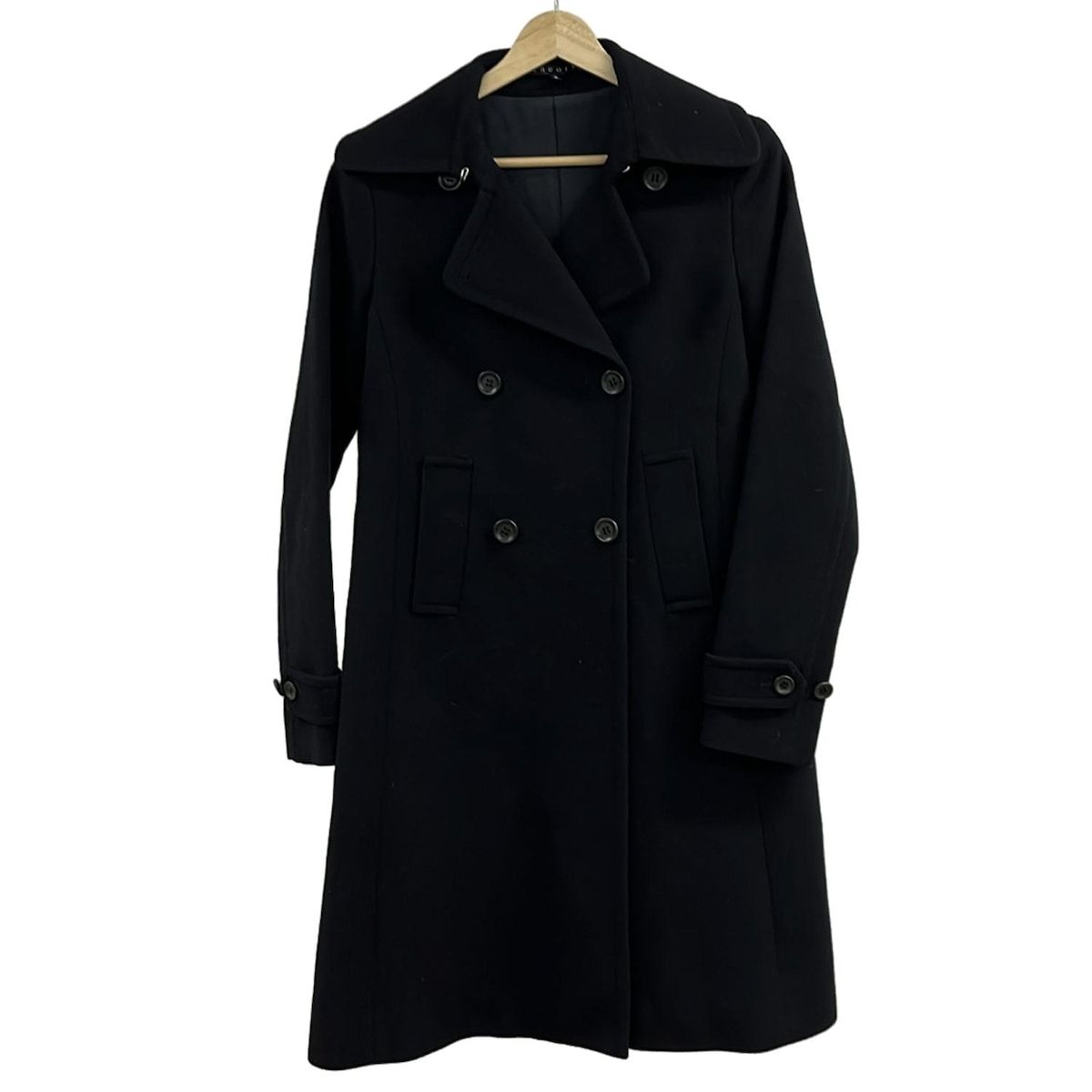 theory(セオリー) Pコート サイズ2 S レディース美品 - 黒 長袖/ロング