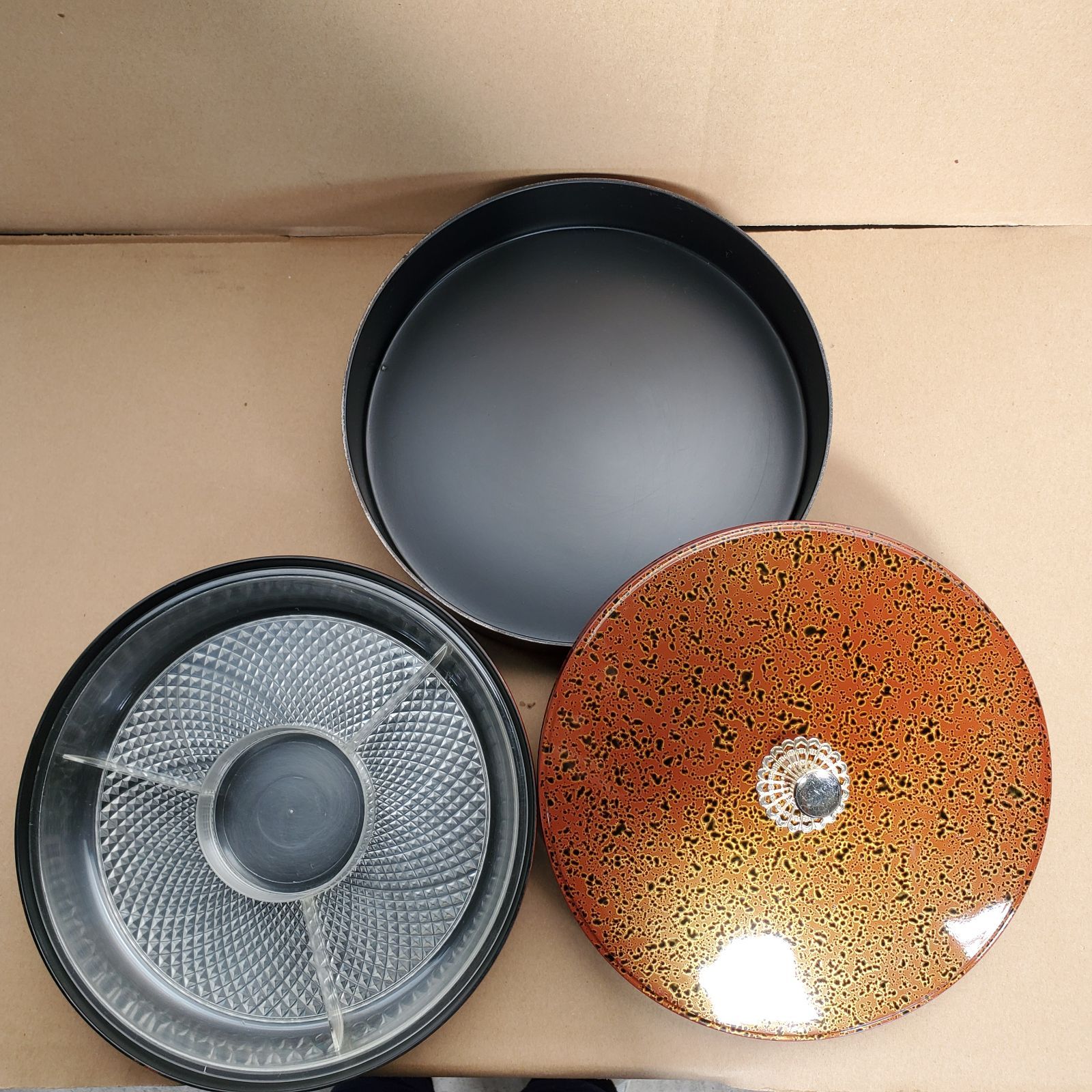 津軽塗 4点セット オードブル 重箱 3段 お重 トレイ お盆 台 正月