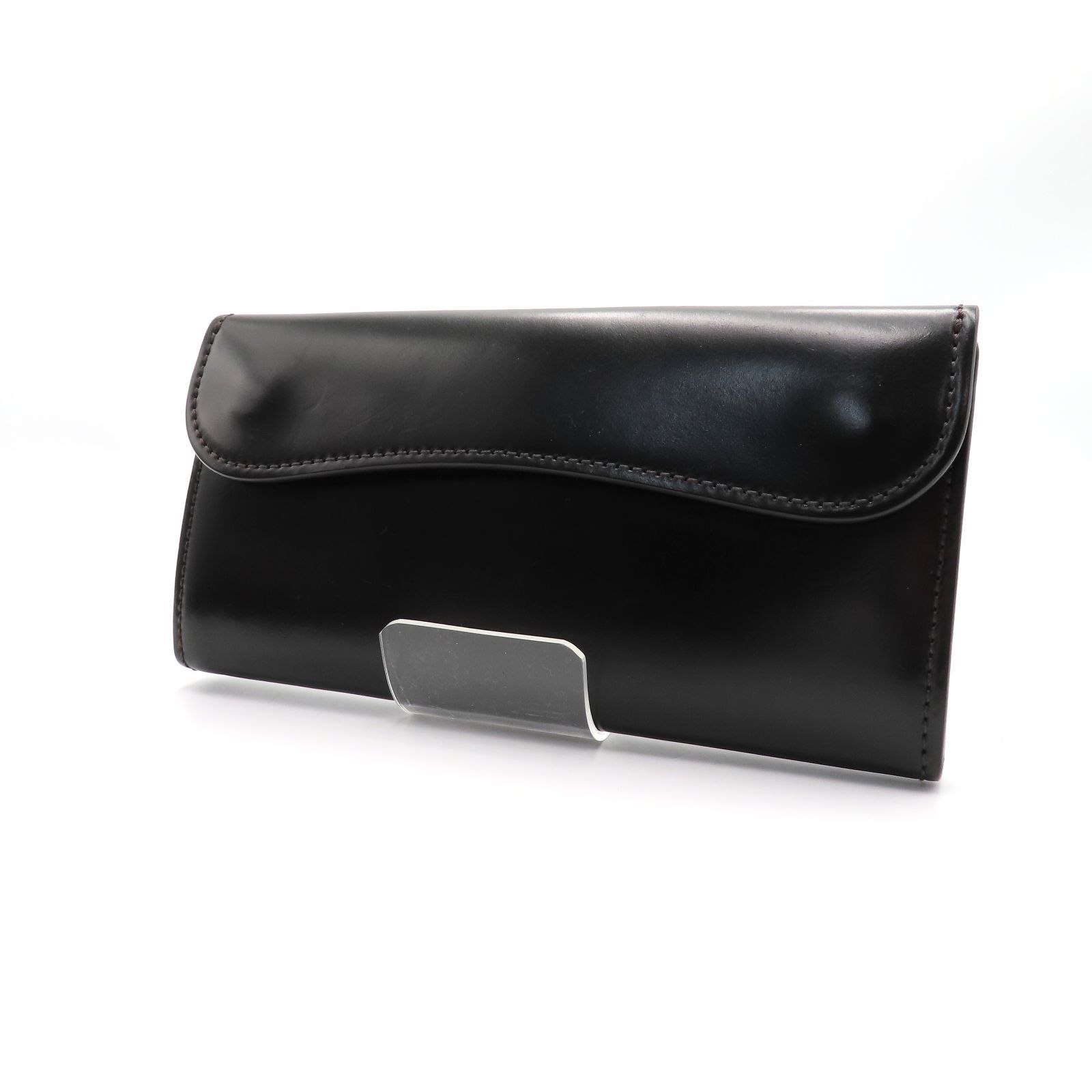 WILDSWANS ワイルドスワンズ WAVE ウェイブ レザー 長財布 大型 馬革 牛革 ブラック 財布 メンズ 黒