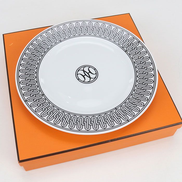 HERMES エルメス デザートプレートNo 1 Hデコ ブランド雑貨 ポーセリン ユニセックス
