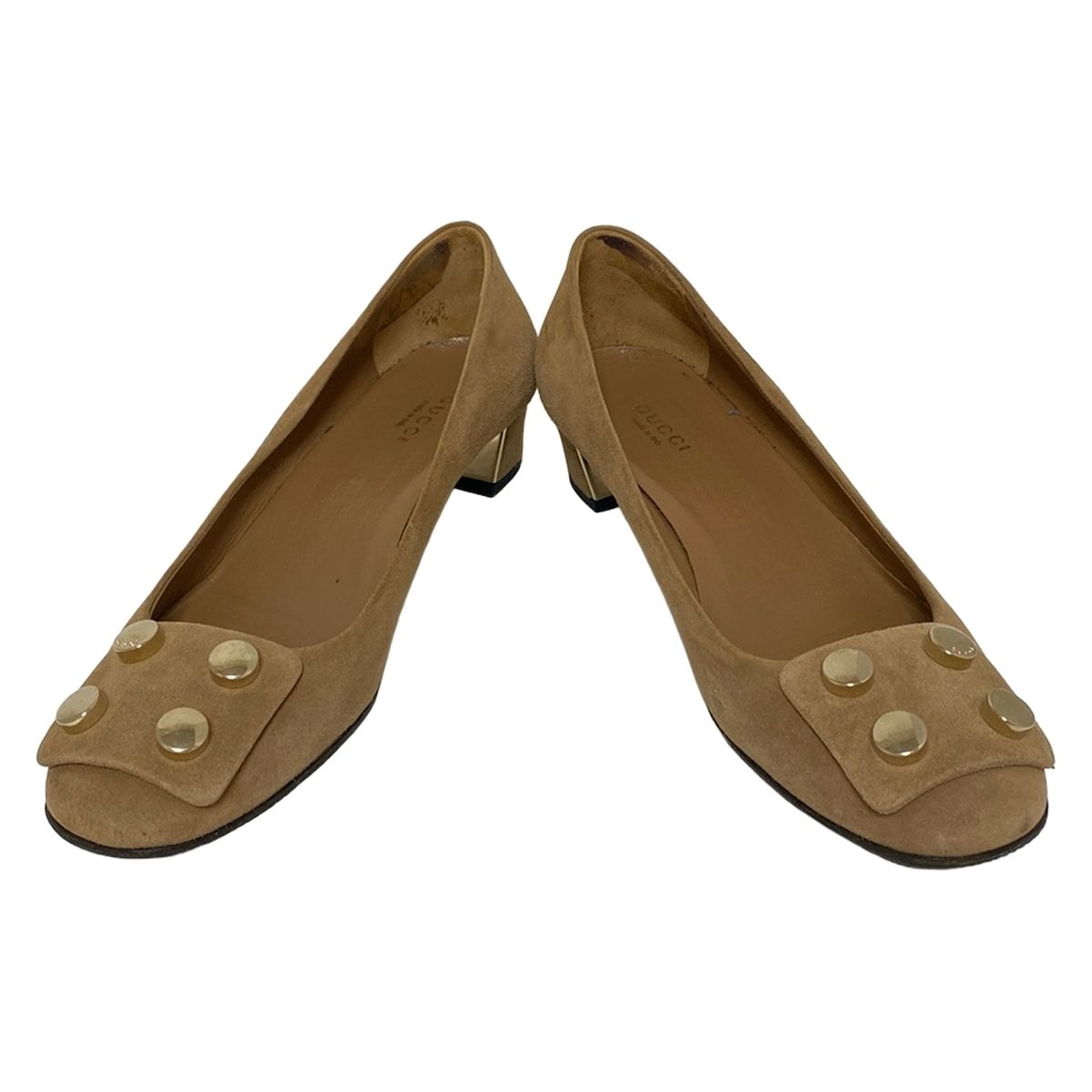 GUCCI グッチ パンプス 361 2 レディース - 247665 ベージュ アウトソール張替済