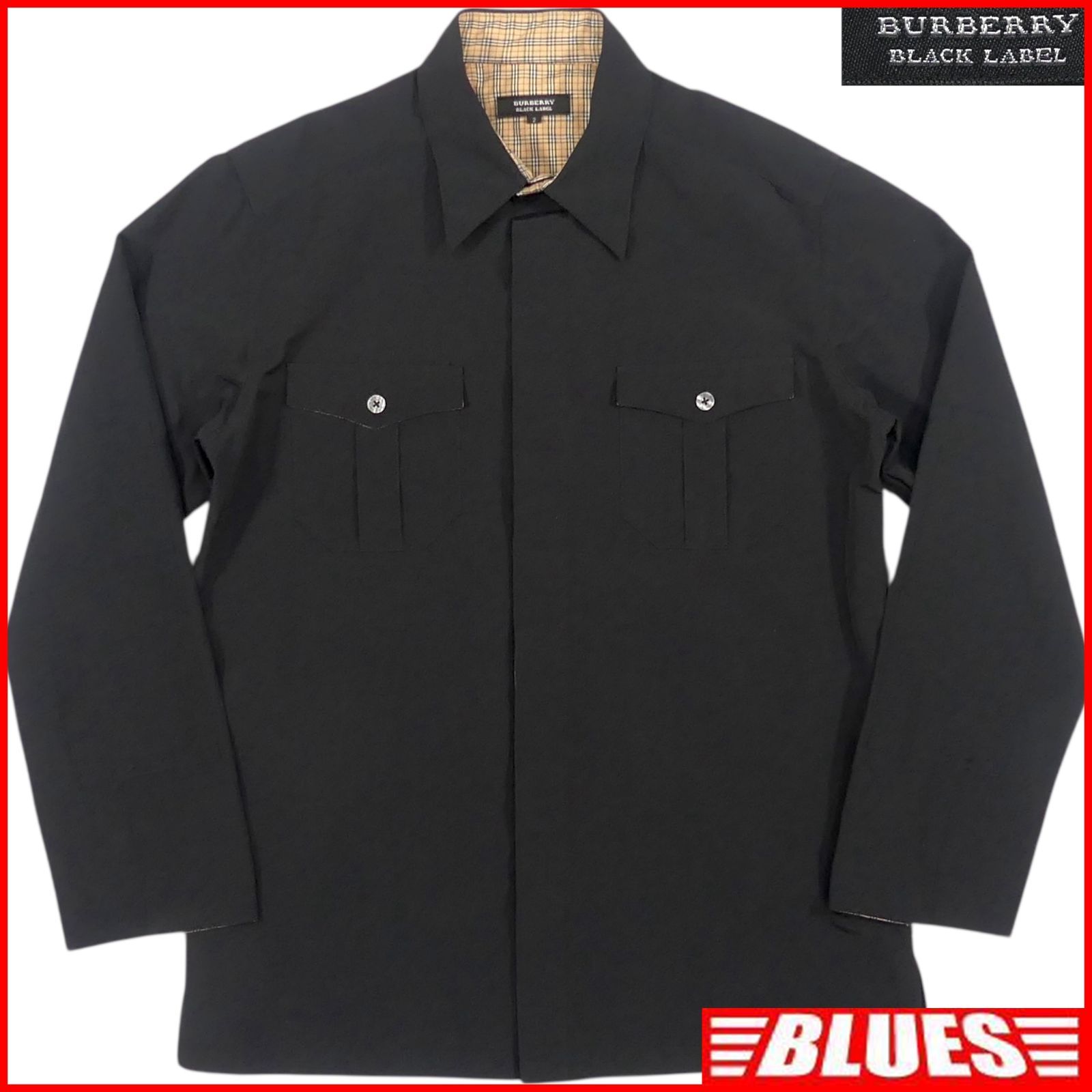 BURBERRY BLACK LABEL 廃盤 バーバリーブラックレーベル シャツ M ノバ