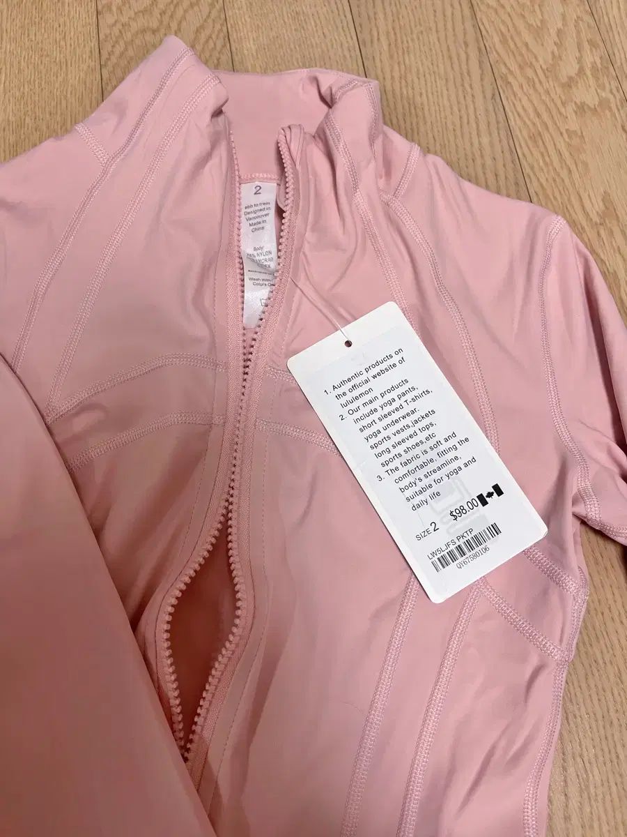 ルルレモン ディファイン ジャケット ピンク サイズ 2