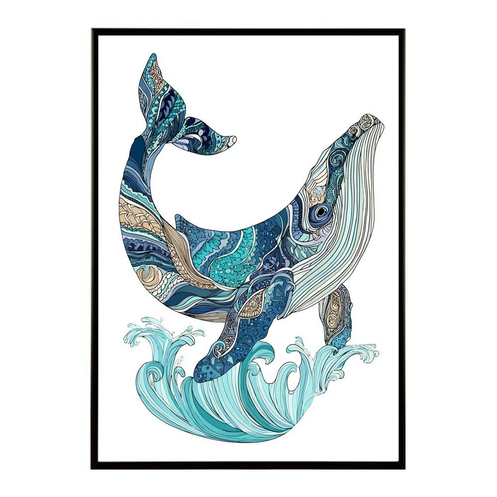 海の生き物の絵 【B2サイズ 自作】 kimie gangi「海の生き物」を作ろう #夏の壁面飾り #型紙付き #色