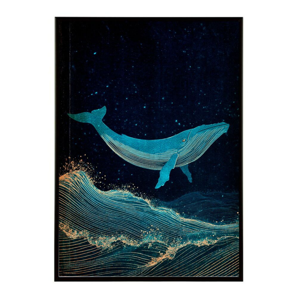 B2サイズ（約51x73cm）】【lh-poster-6112】イルカ 海 ブルー