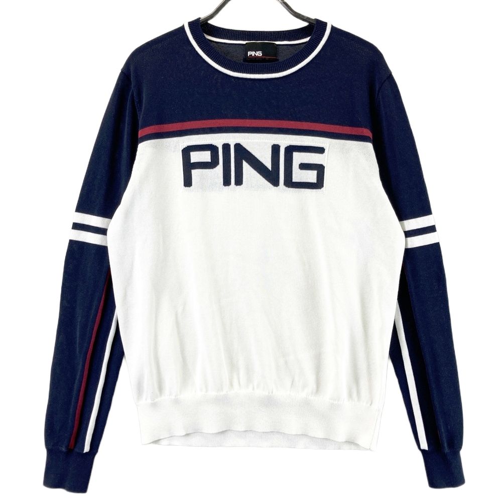 セーター ニット 「PING 「LADIES LINE」 (LADIES) ピン クルーネックセーター PING PING（ピン） レディース APPAREL」ジャカードクルーネックニットプルオーバー GDOゴルフ : 10カラー Ｍｒ．ＰＩＮＧジャカード