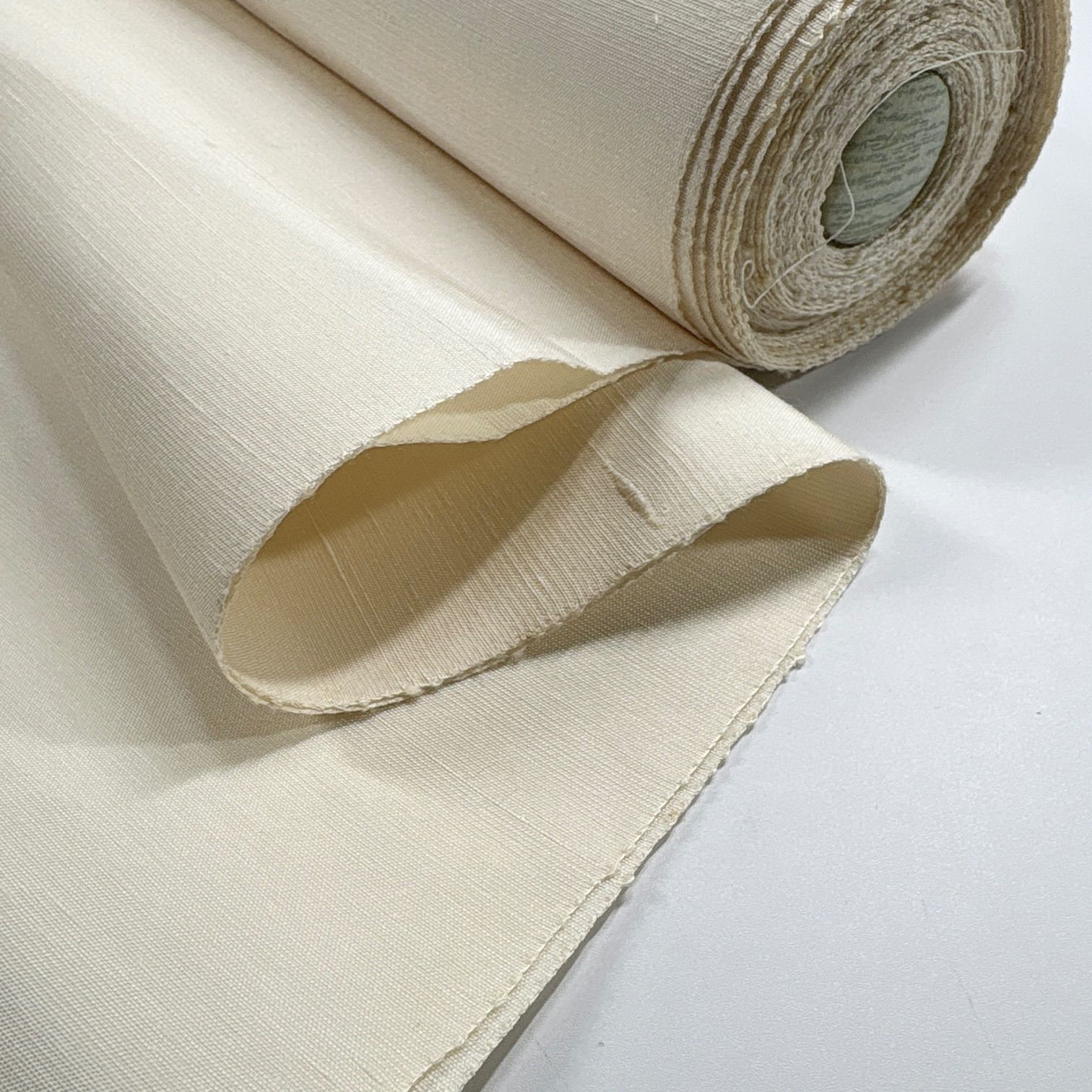 真綿紬 まゆみ紬 白生地 着尺 反物 1本 正絹 着物まとめ売り 同梱購入