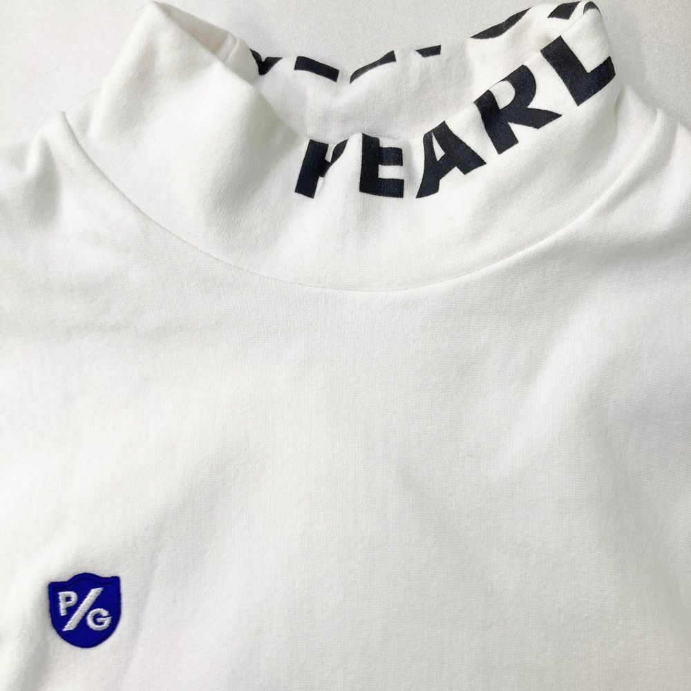 【新品未使用】定価39,600円　パーリーゲイツ　ハイネックプルオーバー　白 PEARLY GATES（パーリーゲイツ） tシャツ 12G部分ジャガードカシミヤ