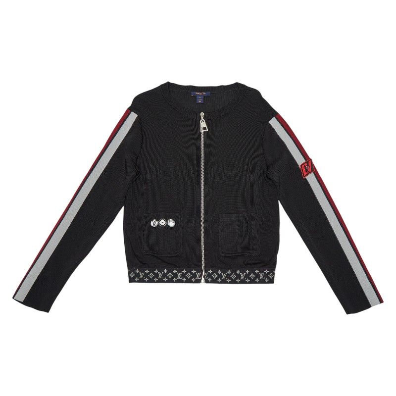 ルイ ヴィトン LVロゴ ジップアップブルゾン サイズS ブラック マルチ