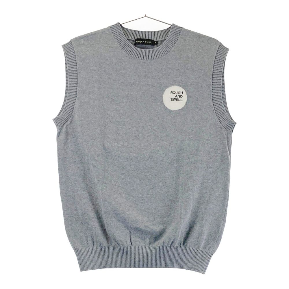サイズ S ROUGH-SWELL ラフアンドスウェル モデル ニットベスト グレー系 ゴルフウェア メンズ ストスト