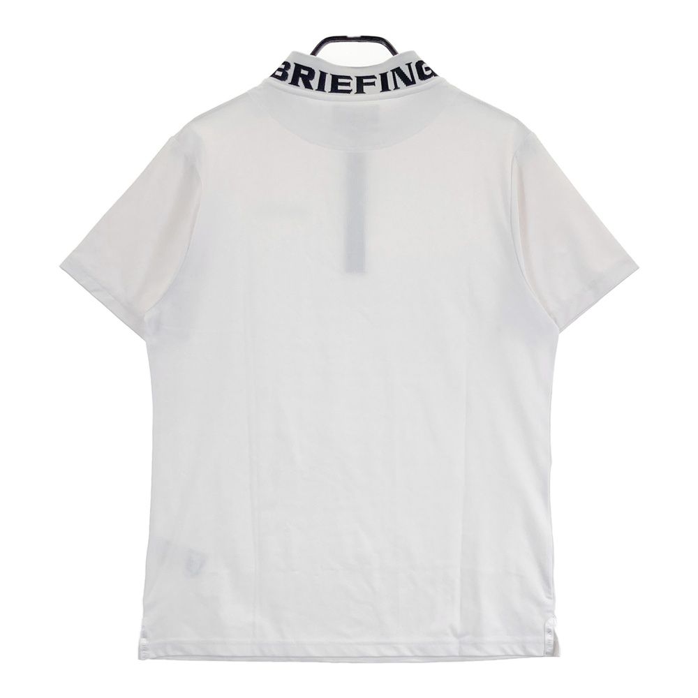 サイズ M GOLF ブリーフィング ハーフジップ 半袖Tシャツ ホワイト系 ゴルフウェア メンズ ストスト