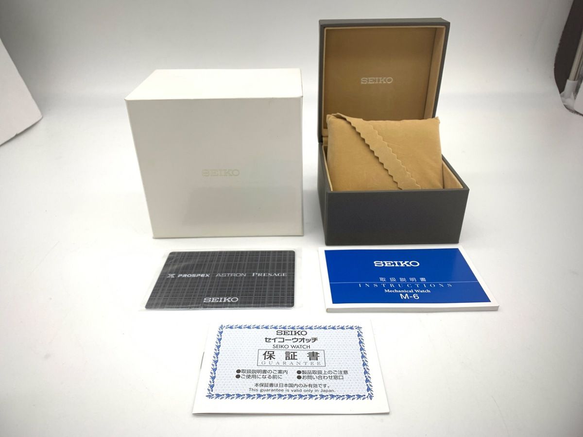  セイコー プレザージュ ブルー SARW 047 6 R 27 00 L 0 ステンレススティール 自動巻き時計 腕時計(アナログ)