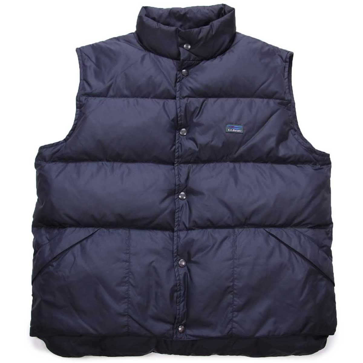 90 s L Bean ナイロン ダウンベスト 黒 KID XL ビンテージ アウトドア キャンプ ブラック カタディン ロゴ ボーイズ