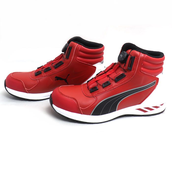  PUMA プーマ ライダー2 0 安全靴 レッド ブラック 63 358 28 cm DISC MID ミドルカット ダイヤル式 JSAA規格 メンズ 買取品 その他 靴